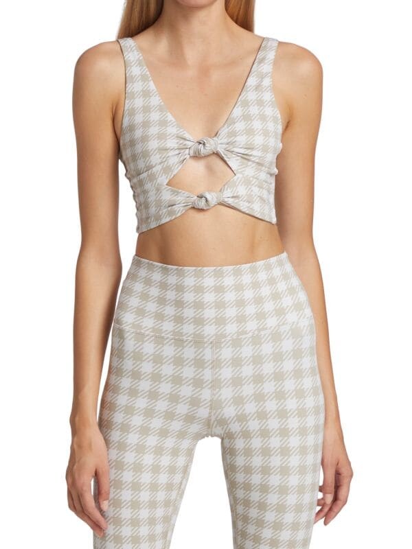 

Спортивное Бра Beach Riot Bowie в мелкую клетку, beige