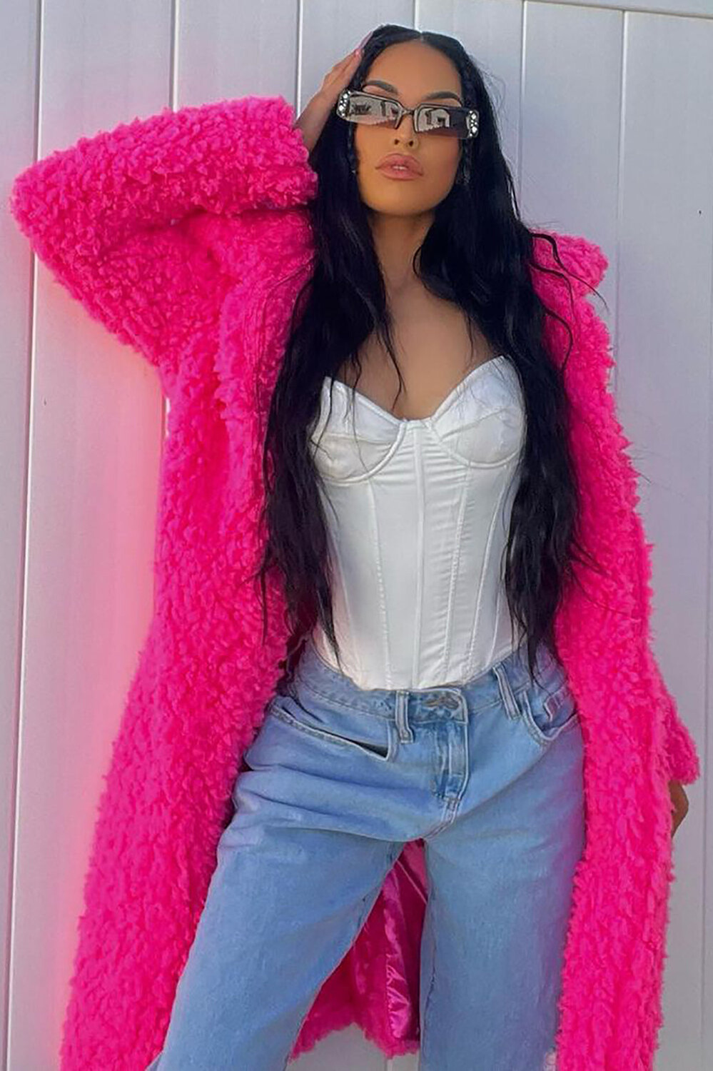 

Пальто Fashion Nova 77507L, розовый