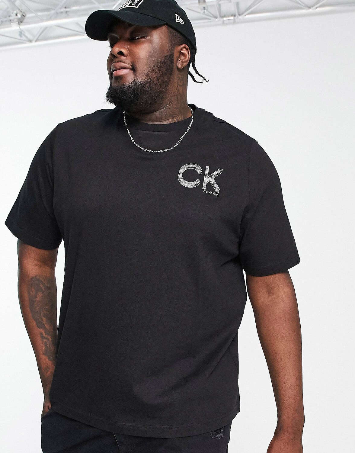 

Черная футболка с логотипом Calvin Klein Big & Tall