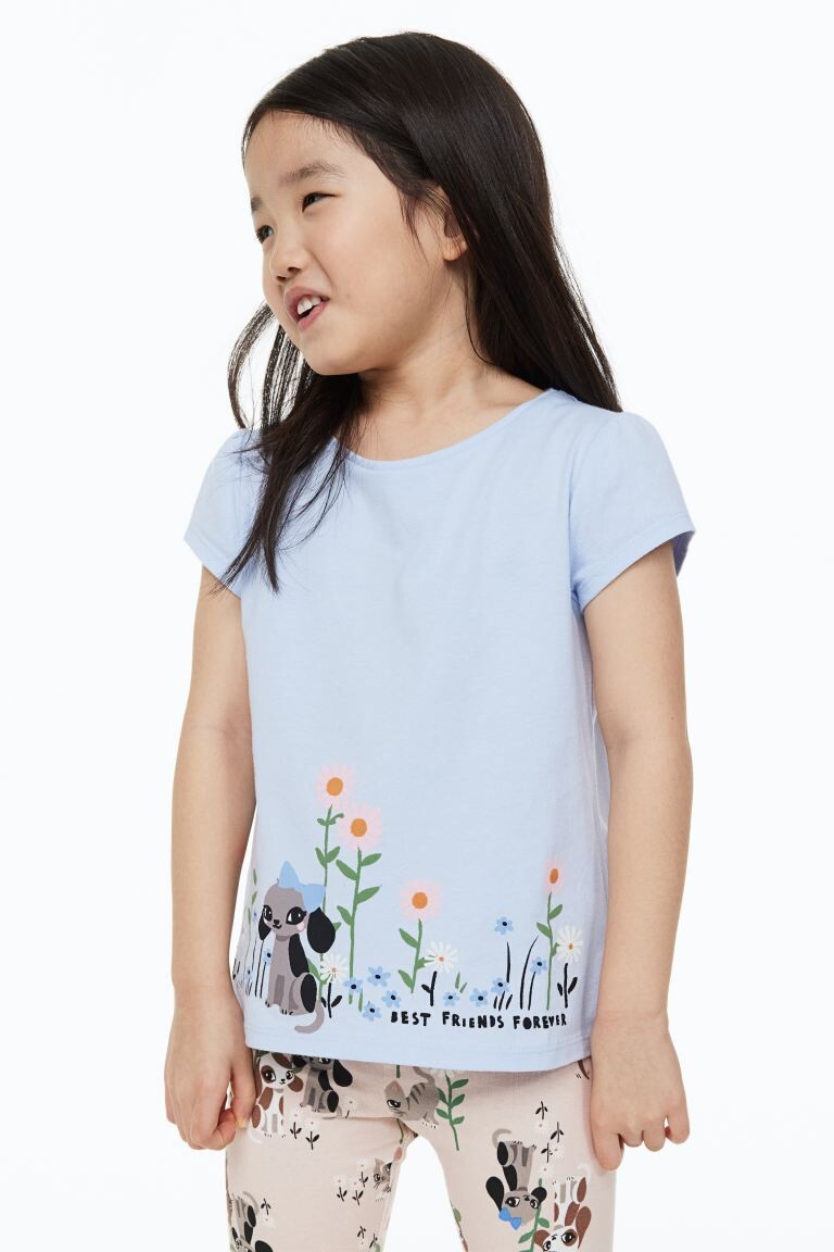 

Рубашка из джерси с пышными рукавами H&M