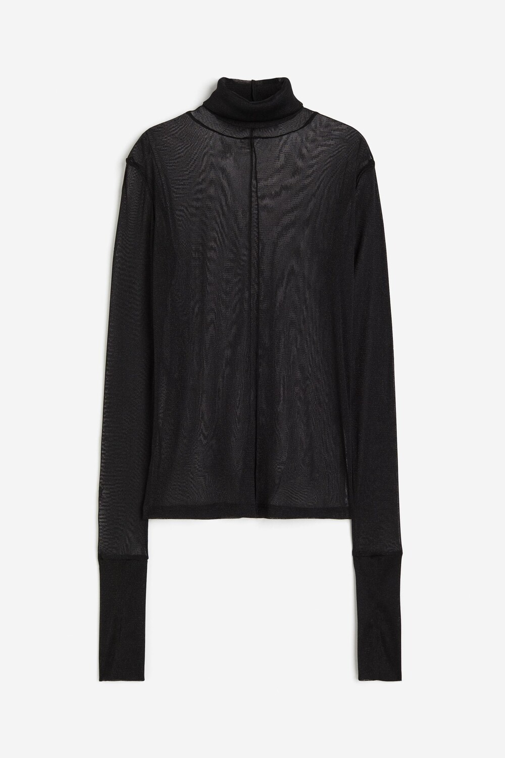 

Топ H&M Mesh Turtleneck, черный