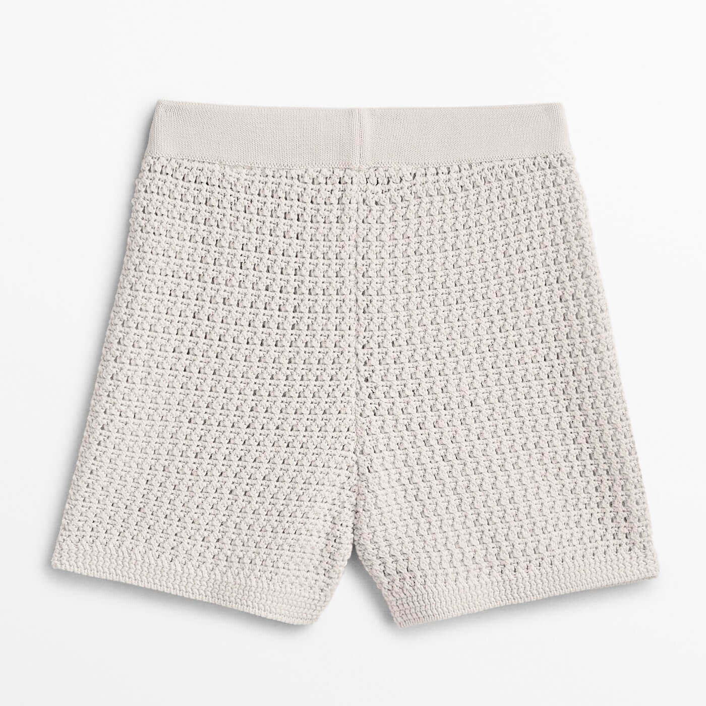 

Шорты Massimo Dutti Crochet Knit, кремовый