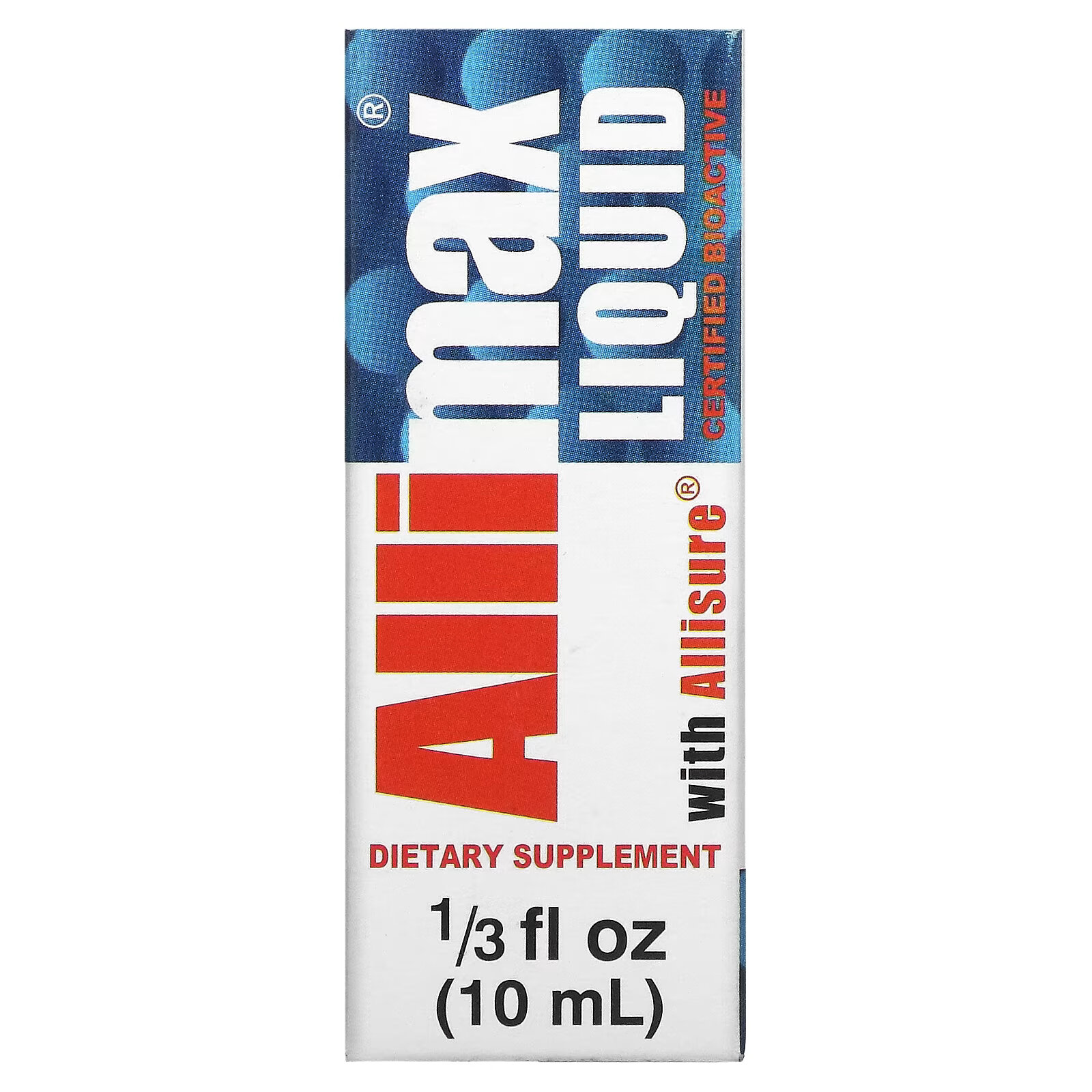 Allimax, Жидкость с Allisure, 10 мл (1/3 жидк. Унции) allimax diabalife аллицин 500