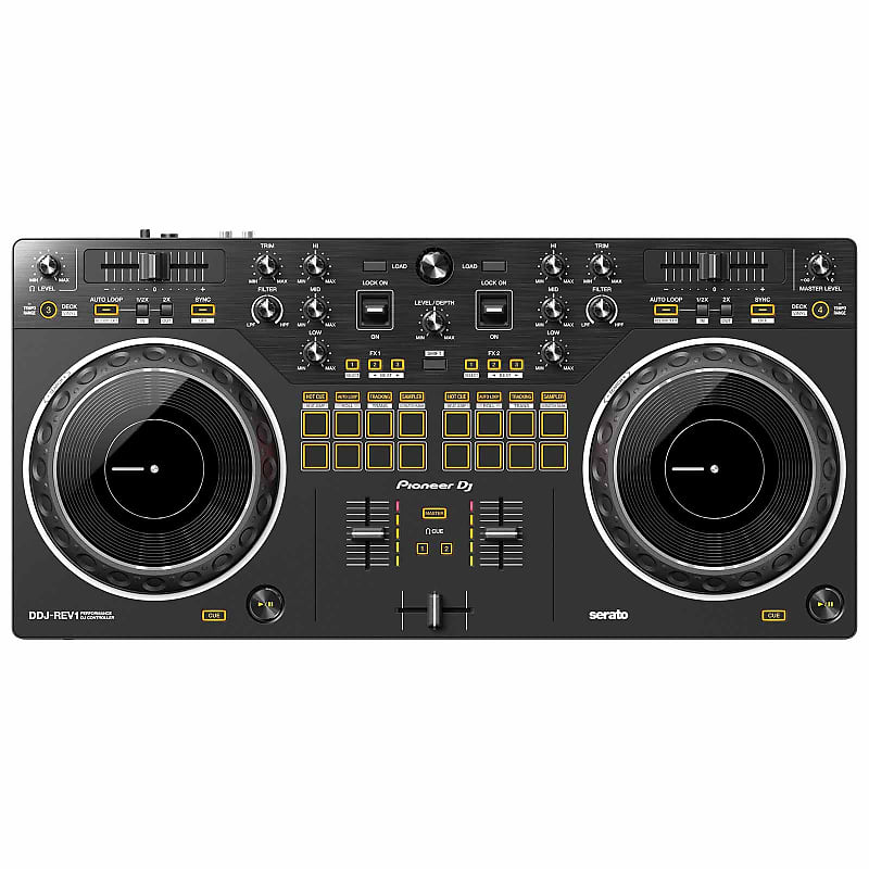 2-канальный контроллер Pioneer DJ DDJ-REV1 Scratch Style reloop beatmix 2 mk2 dj controller black digital vinyl system dvs scratcher 2 channels