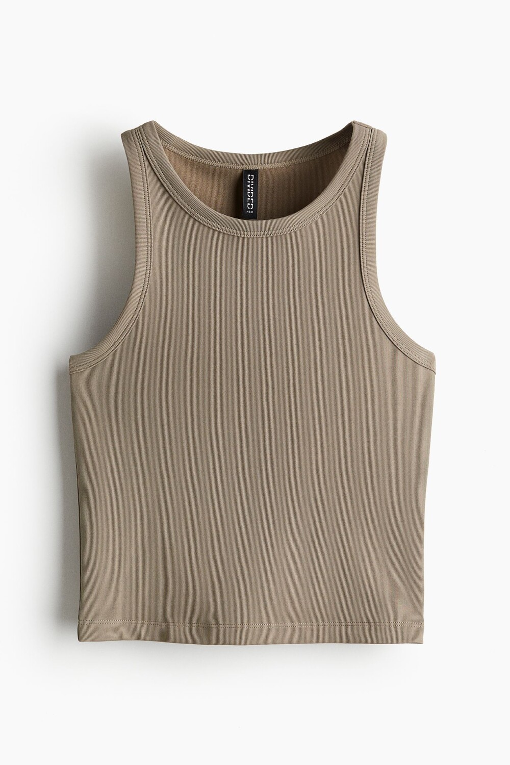 

Топ H&M Ribbed Tank, серо-бежевый