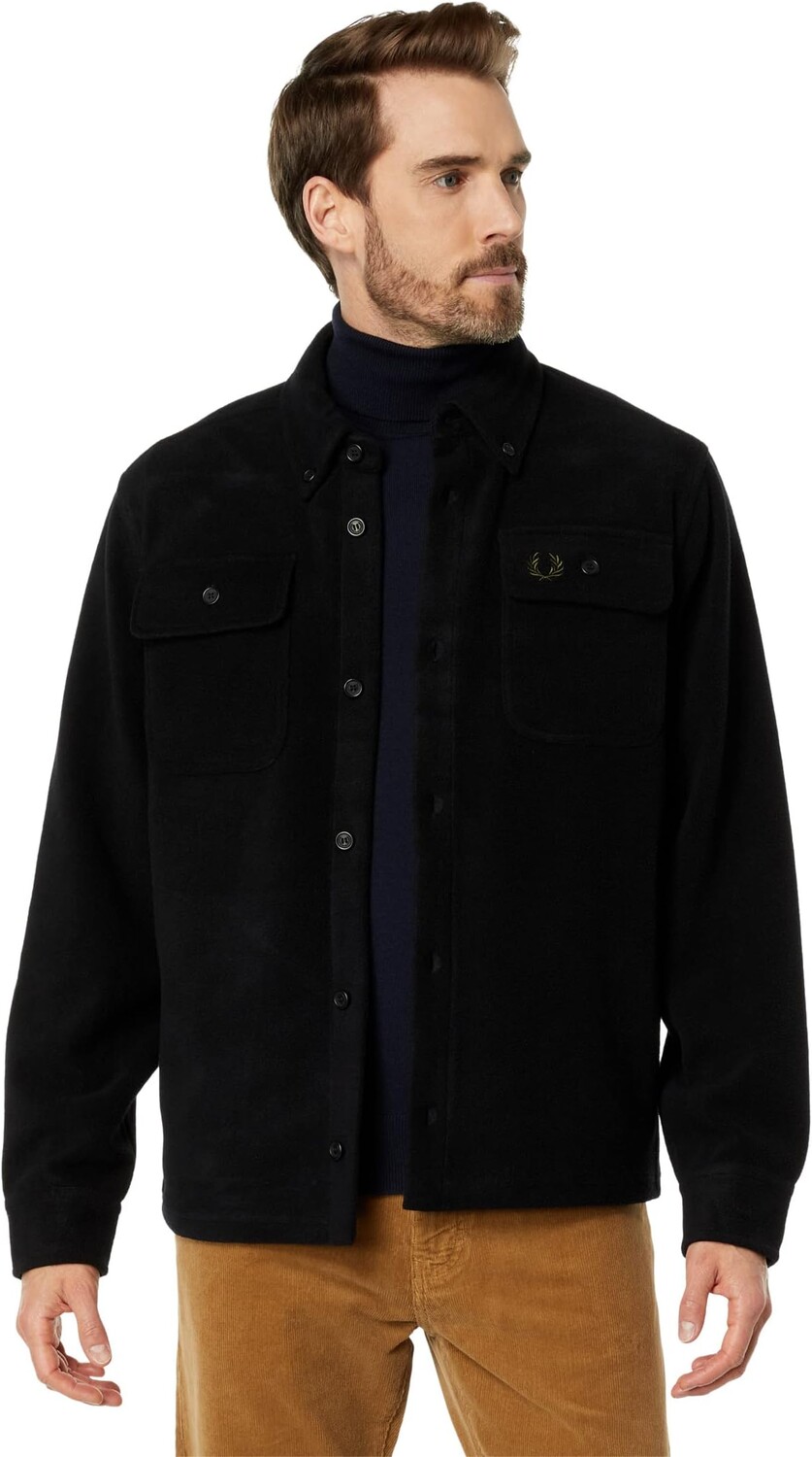 

Куртка Reverse Fleeceback Overshirt Fred Perry, черный