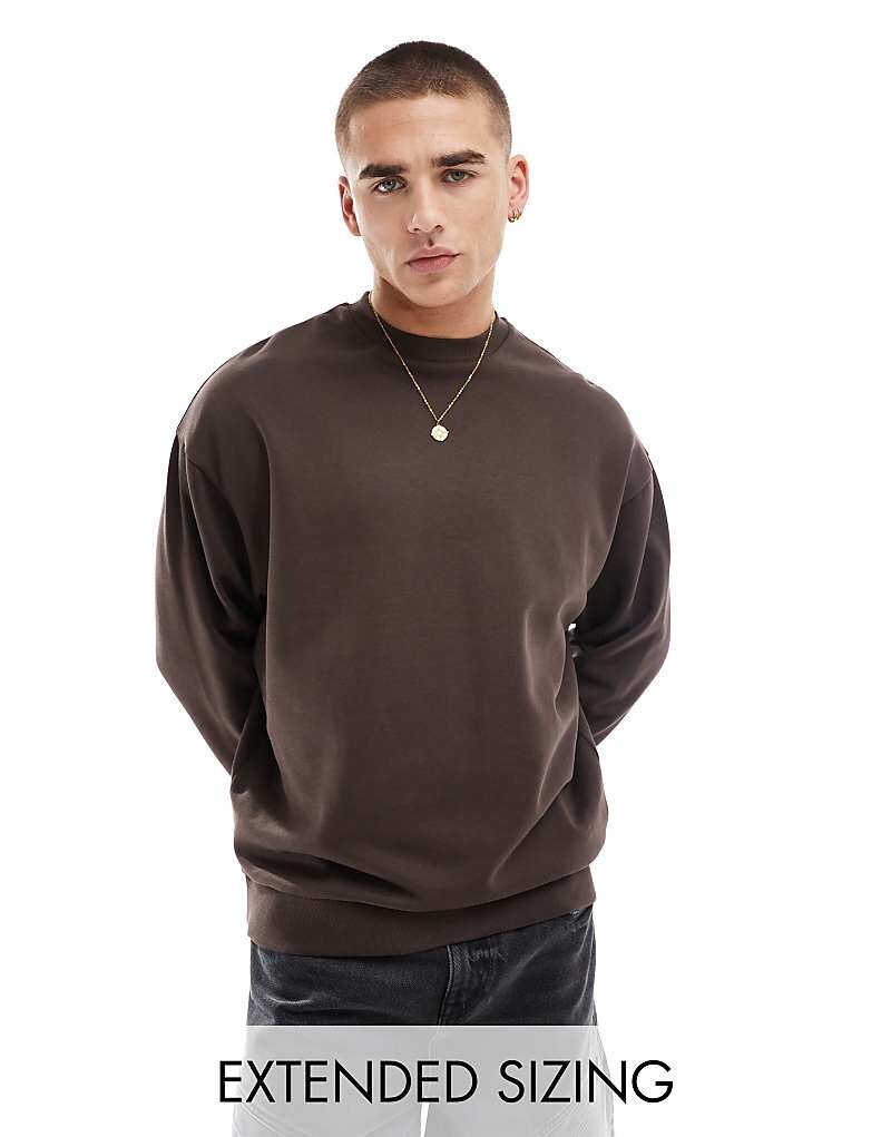

ASOS DESIGN – Essential – толстовка оверсайз цвета Braun