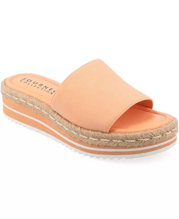 

Женские босоножки Rosey Espadrille на танкетке на платформе Journee Collection, оранжевый