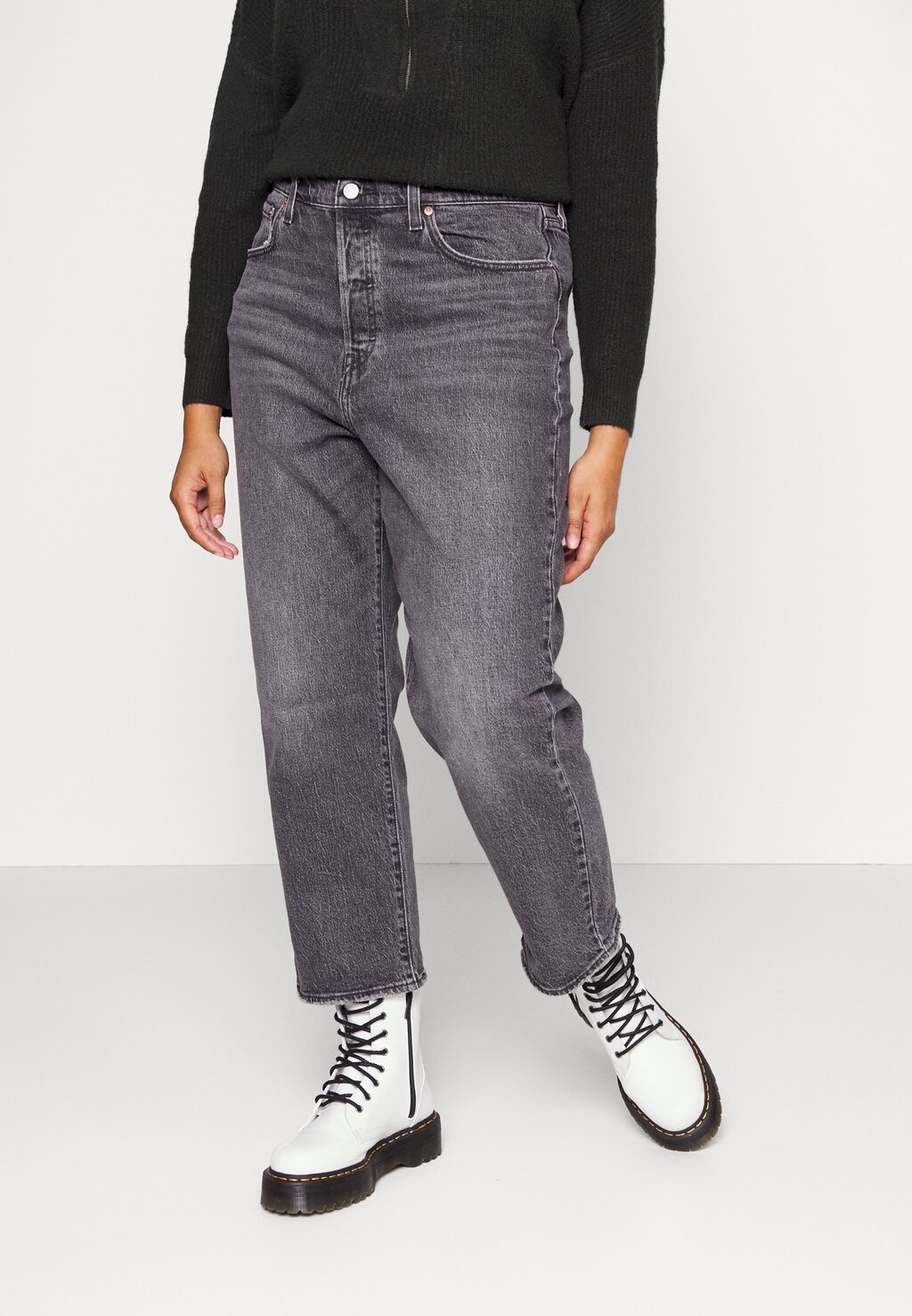 

Джинсы свободного кроя Levi's Ribcage, черный деним