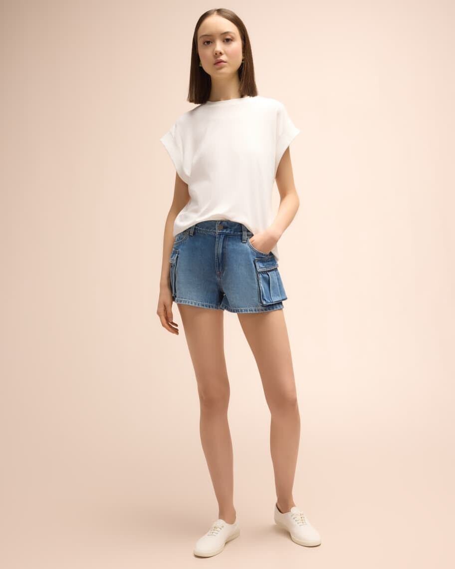 

Джинсовые шорты карго с низкой посадкой Cay Alice + Olivia