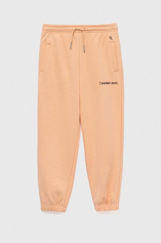 Детские спортивные брюки Calvin Klein Jeans, оранжевый