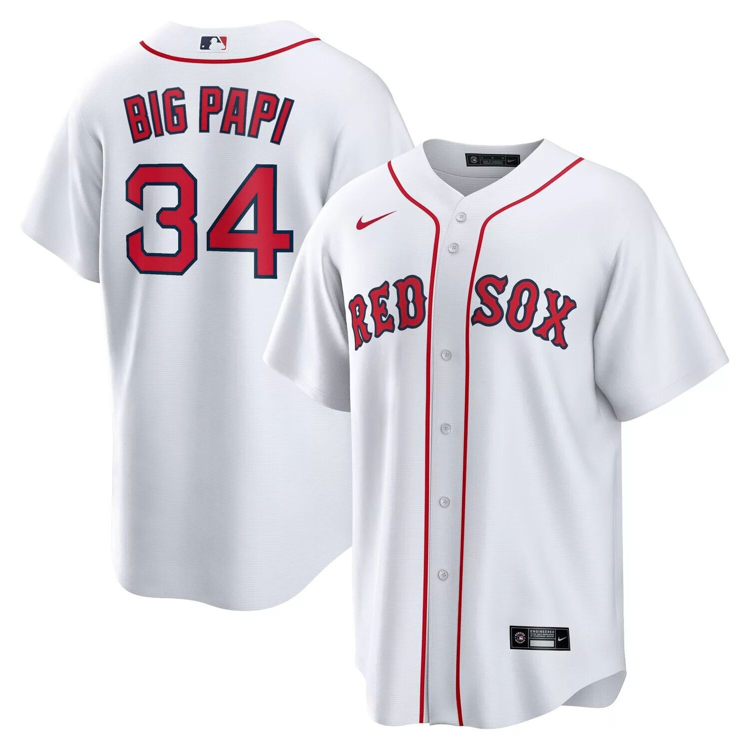 

Мужская джерси Nike David Ortiz White Boston Red Sox Big Papi Replica