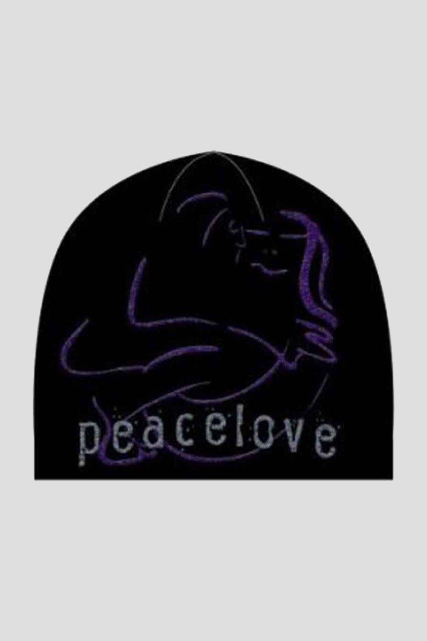 Шапка-бини «Мир и любовь» John Lennon, черный шапка бини с логотипом chucky черный