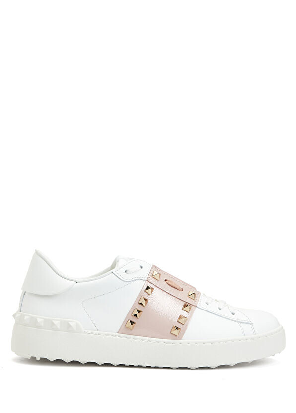 

Бронзовые женские кожаные кроссовки Valentino Garavani, белый