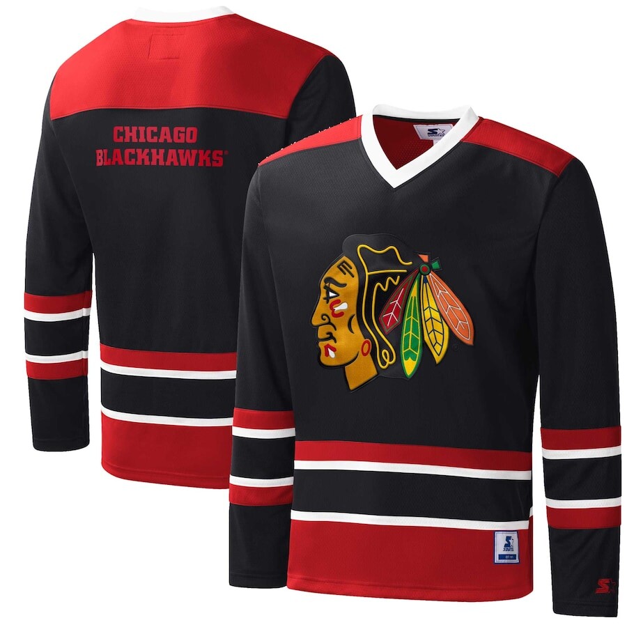 

Футболка с длинным рукавом Starter Chicago Blackhawks, черный