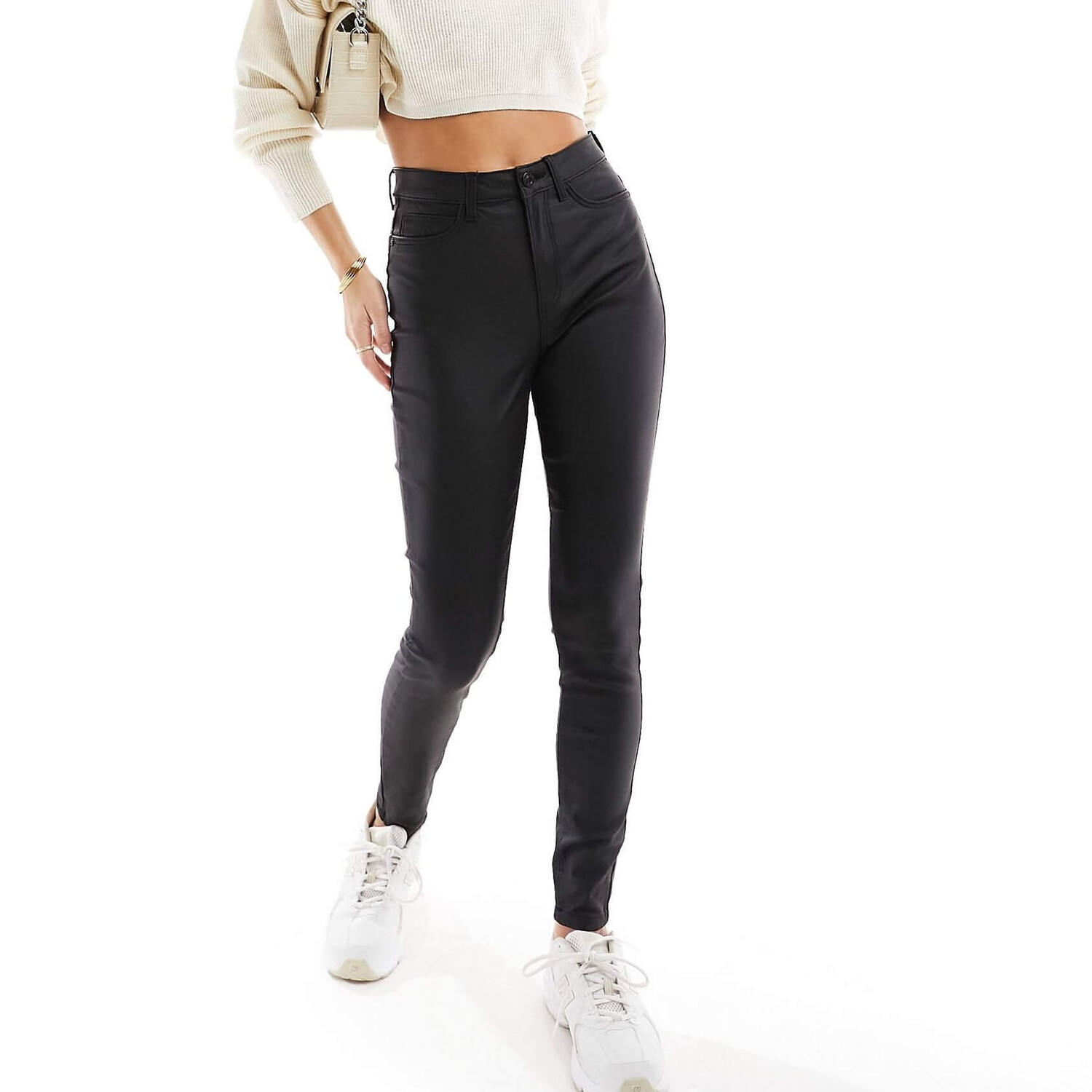 

Джинсы Noisy May Petite Callie Coated Skinny, черный