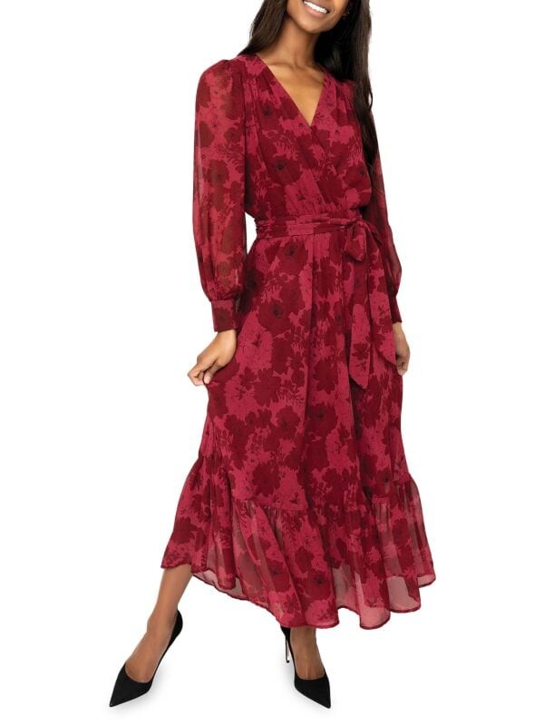 

Платье миди gibsonlook с рюшами, floral