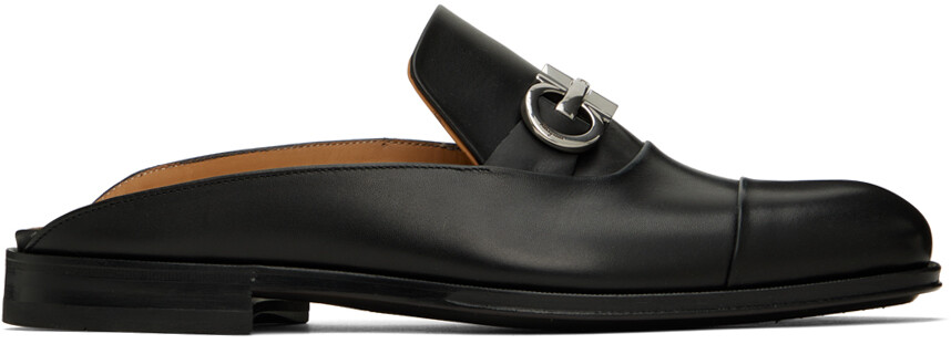 

Черные лоферы Gancini Ferragamo
