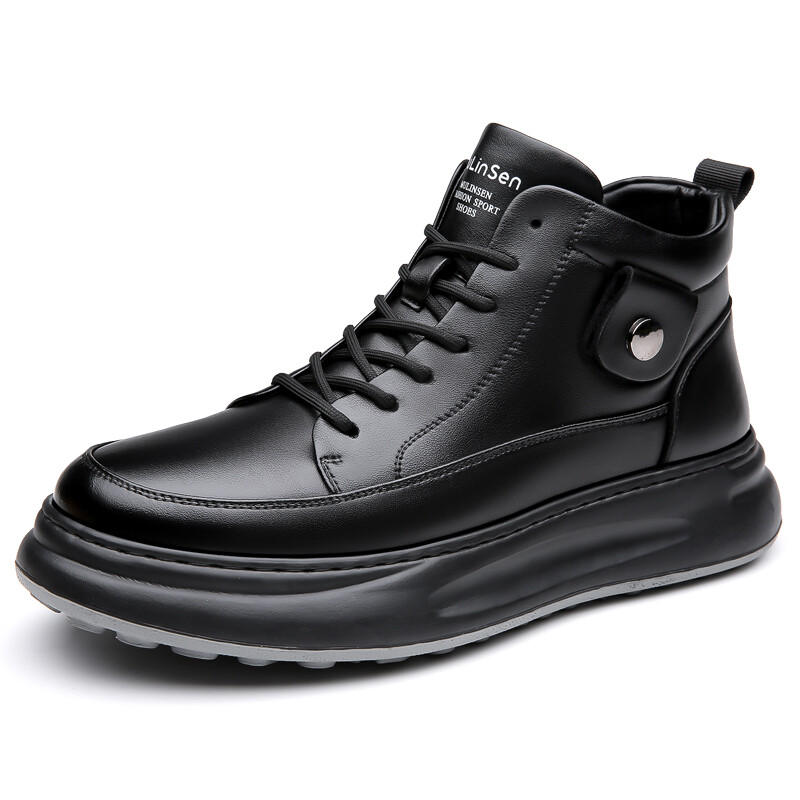 

Кроссовки мужские Lifestyle Shoes Men High-Top Mulinsen, цвет Black Padded