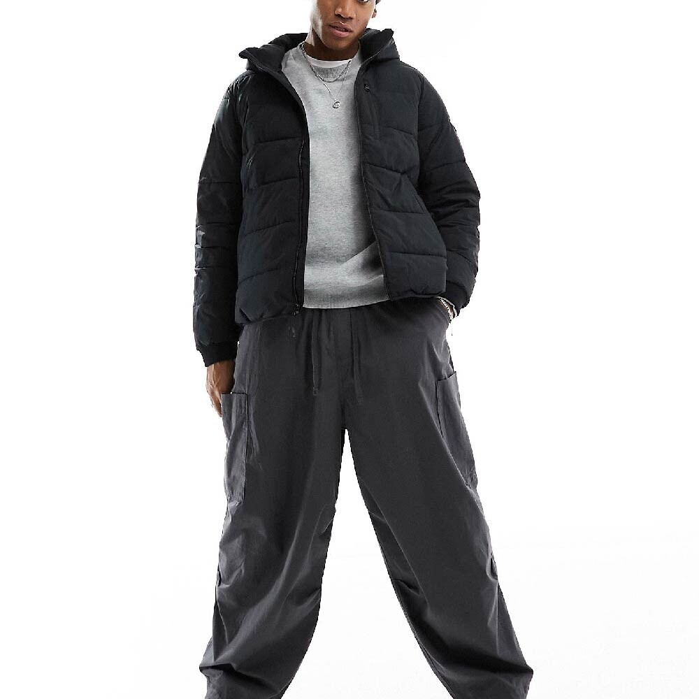

Куртка Abercrombie & Fitch Lightweight Hooded Puffer, черный
