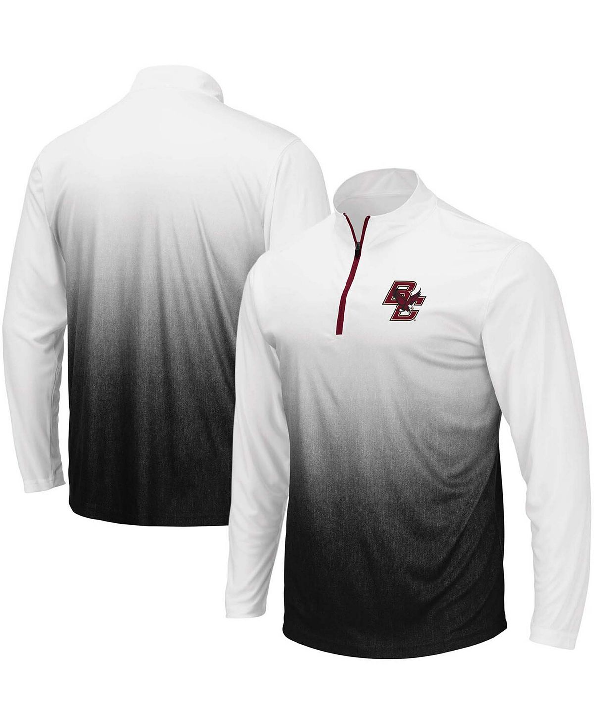 Мужская серая куртка boston college eagles magic team logo с молнией на четверть Colosseum, серый