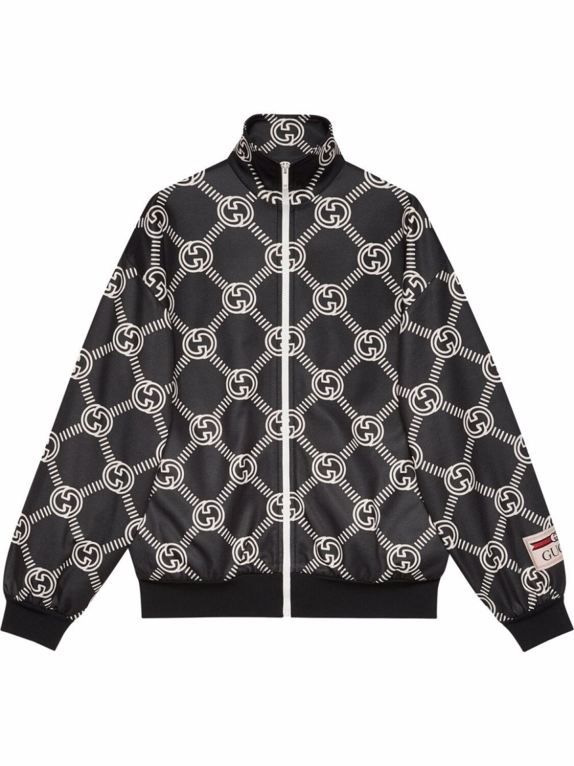 

Gucci куртка на молнии с логотипом GG, черный