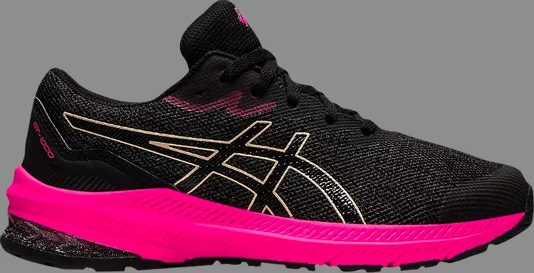 

Кроссовки gt 1000 11 gs 'graphite grey champagne' Asics, черный