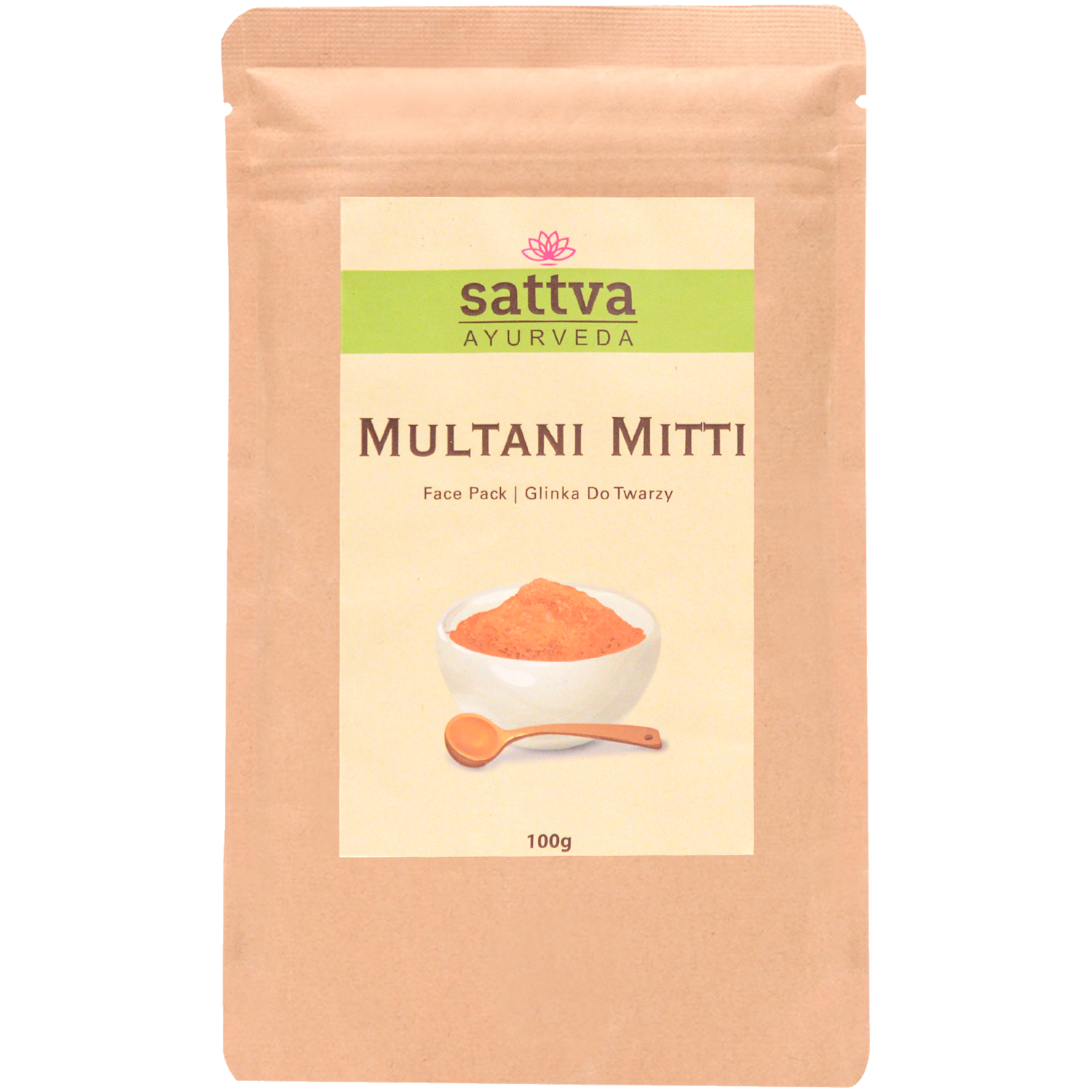 цена Sattva Multani Mitti травяная глина для лица, 100 г