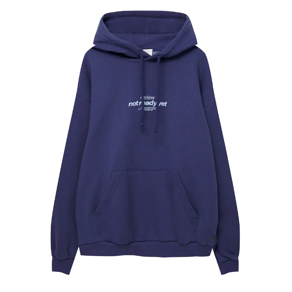 

Толстовка Pull&Bear Printed, темно-синий