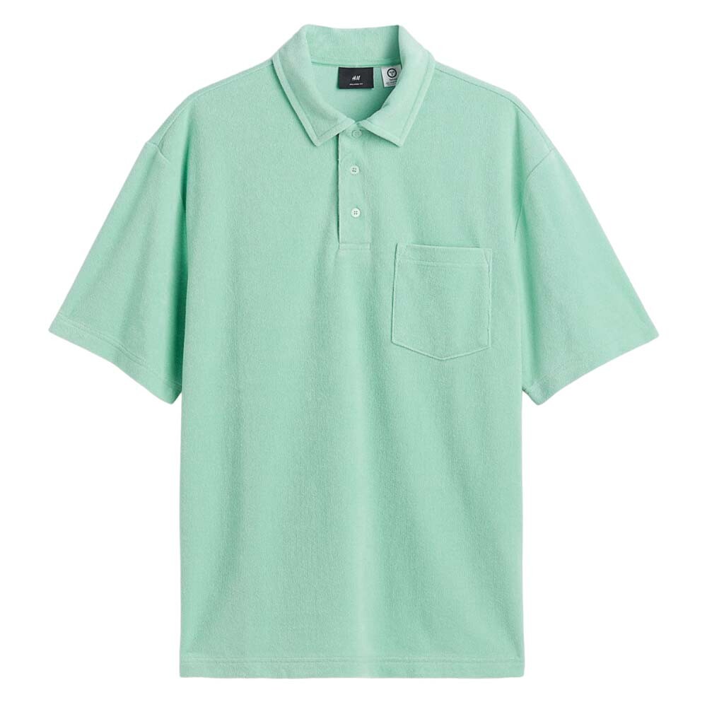

Поло H&M Relaxed Fit Terry, мятно-зеленый