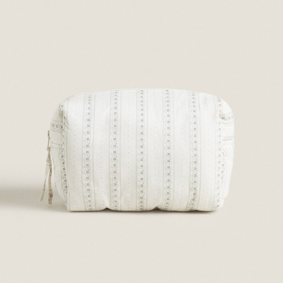 

Косметичка с каймой Zara Home, кремовый
