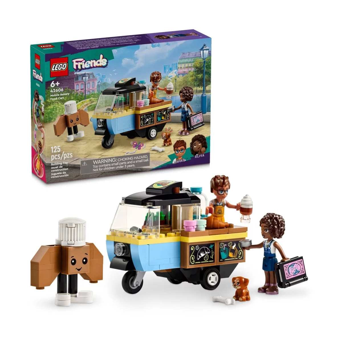 цена Конструктор Lego Friends Mobile Bakery Food Cart 42606, 125 деталей