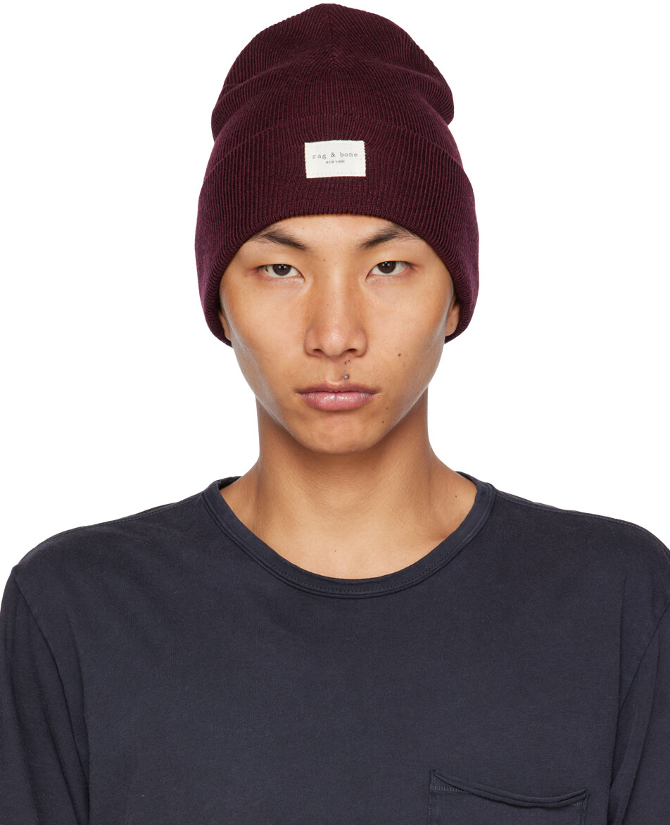 

Бордовая шапка Addison Beanie rag & bone