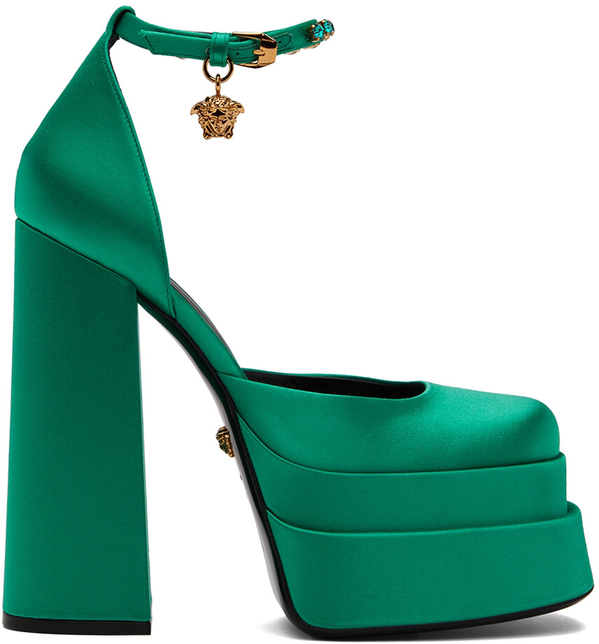 

Зеленые туфли на платформе Medusa Aevitas на платформе Versace