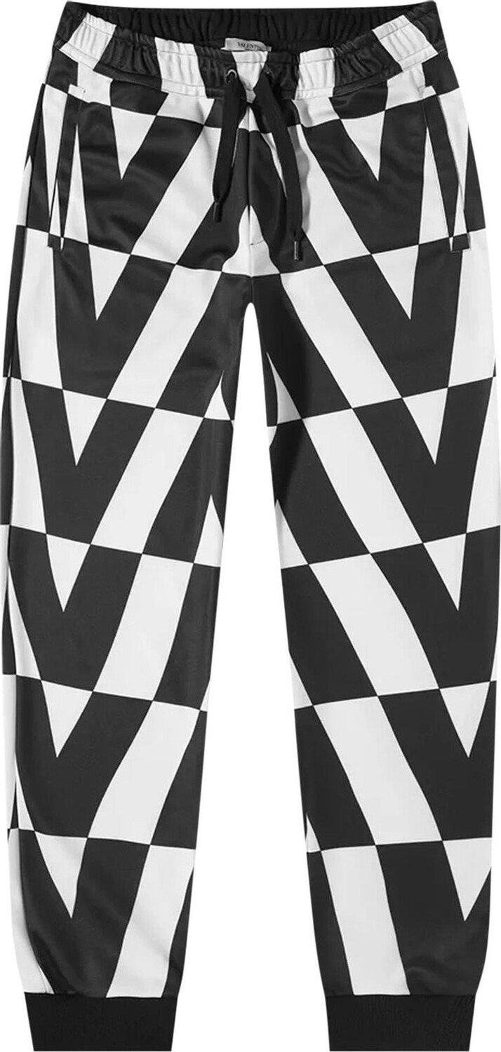 

Брюки Valentino Optical Print Track Pant 'Ivory/Black', разноцветный, Белый