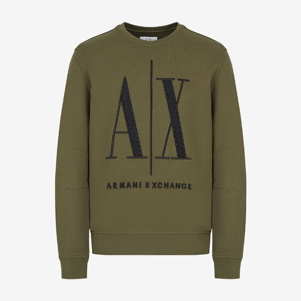 

Свитшот Armani Exchange Icon Logo Crew Neck, хаки