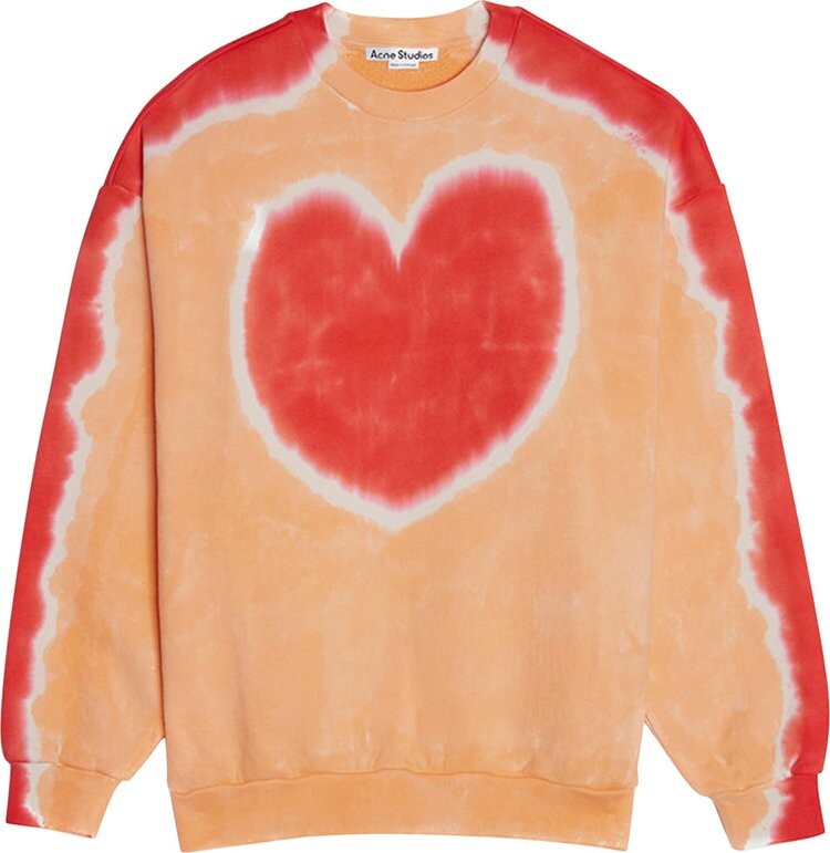 

Толстовка Acne Studios Fyre Coeur Crew Sweatshirt 'Orange/Coral', разноцветный