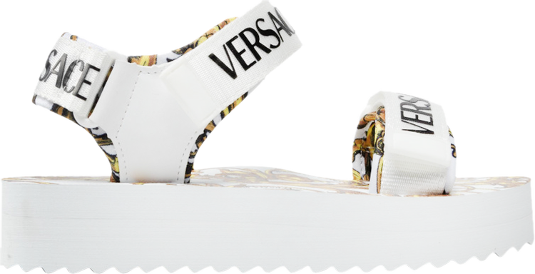 Сандалии Versace Wmns Garland Logo Platform Sandal Baroque Print - White, белый