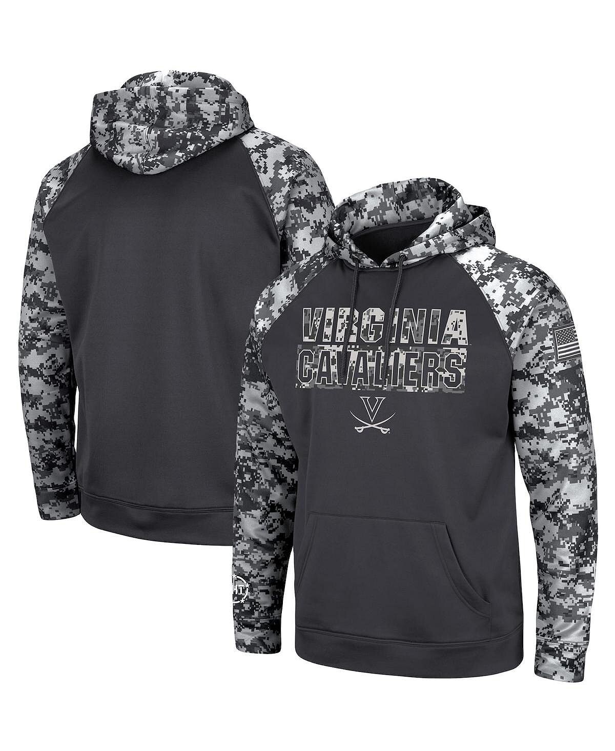 

Мужская темно-серая толстовка с капюшоном virginia cavaliers oht в стиле милитари appreciation digital camo pullover hoodie Colosseum, мульти