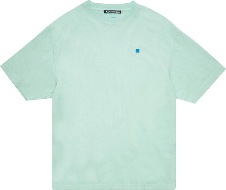 

Футболка Acne Studios Face Logo Patch Crewneck T-Shirt 'Sea Foam Green', зеленый