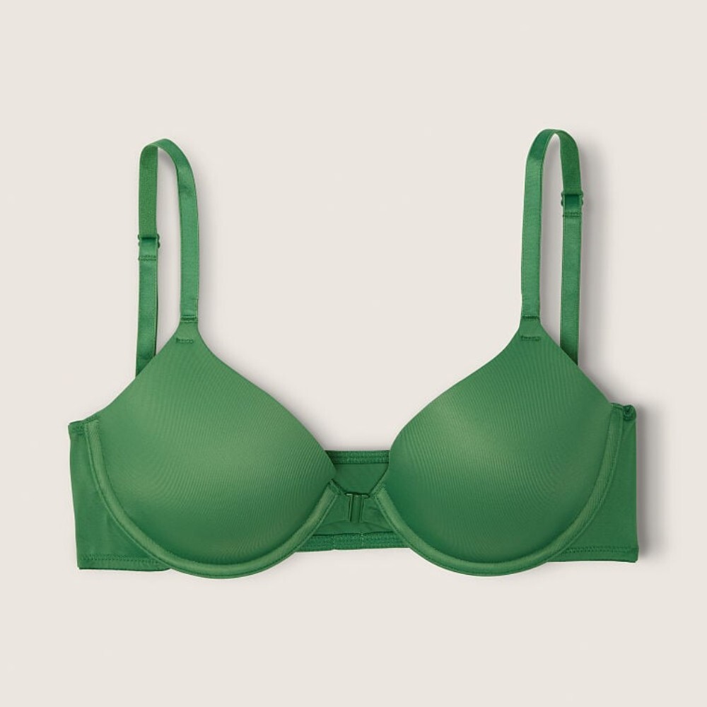 

Бюстгальтер на косточках Victoria's Secret Pink Wear Everywhere Push-up, изумрудный