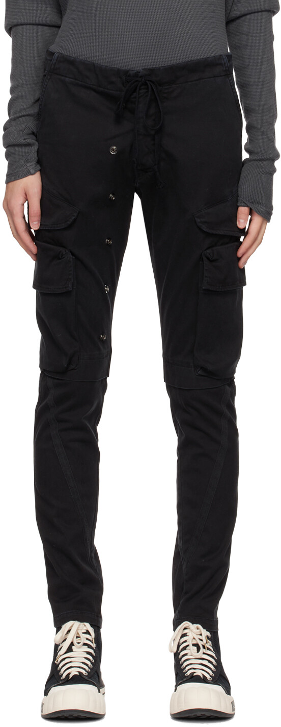 

Черные брюки карго с заклепками Greg Lauren