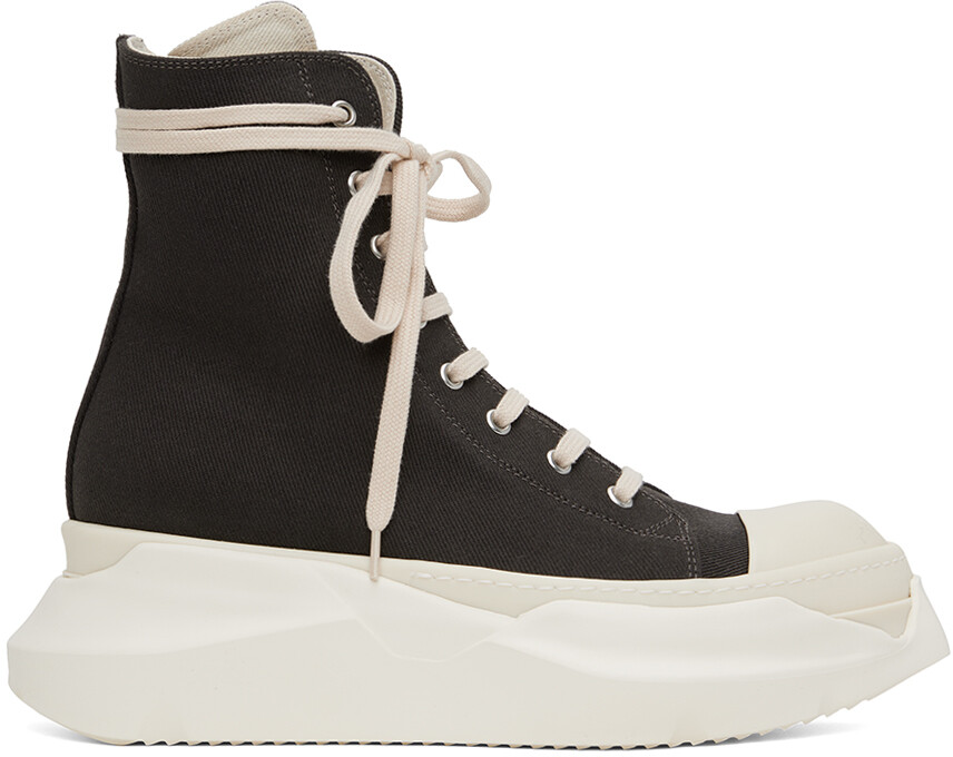 

Серые кроссовки с абстрактным принтом Rick Owens Drkshdw