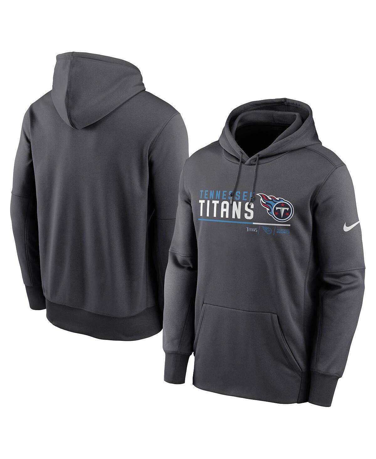 

Мужская антрацитовая толстовка с капюшоном и логотипом Tennessee Titans Prime Nike
