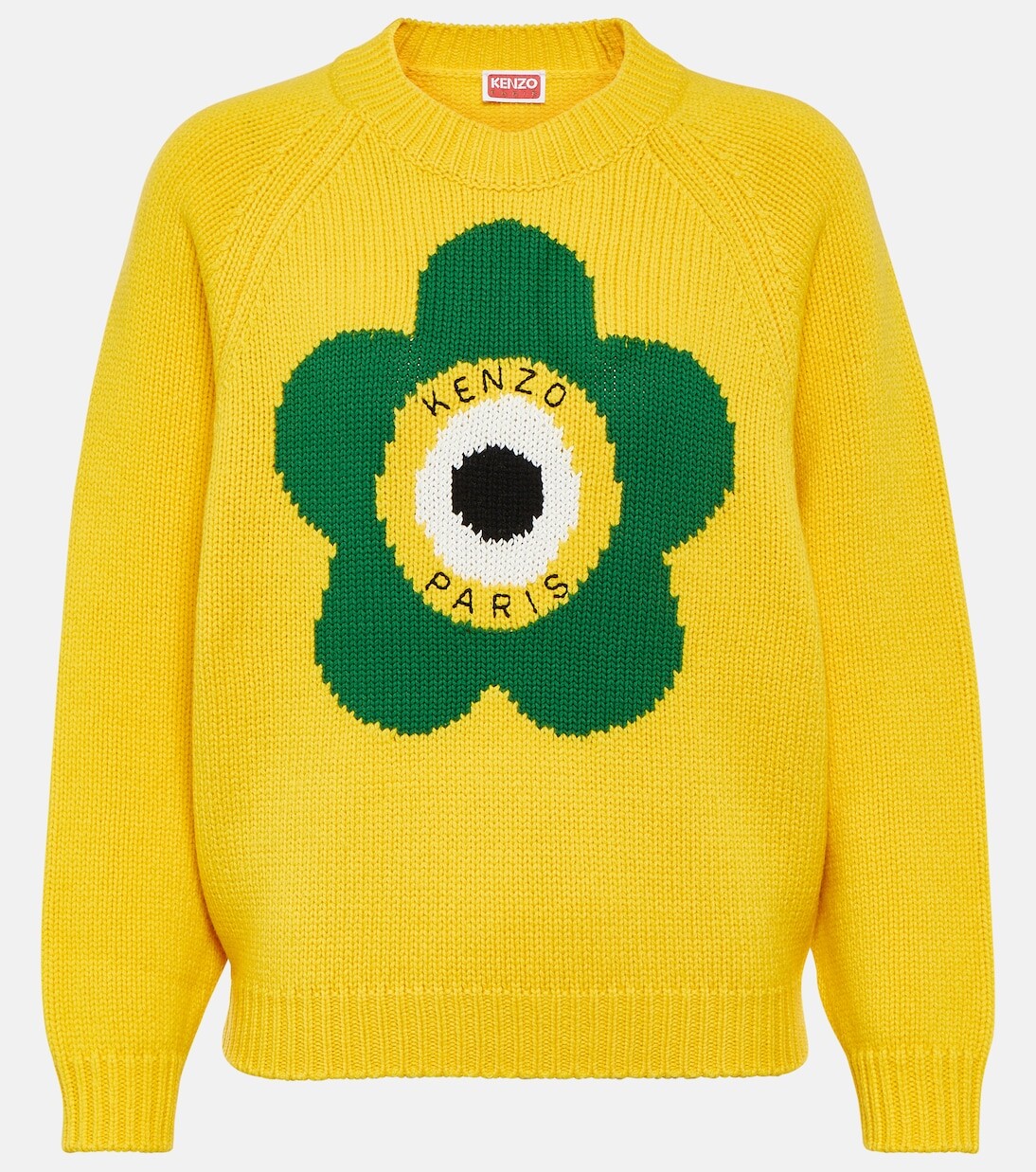 

Свитер с логотипом из смесовой шерсти Kenzo, серый