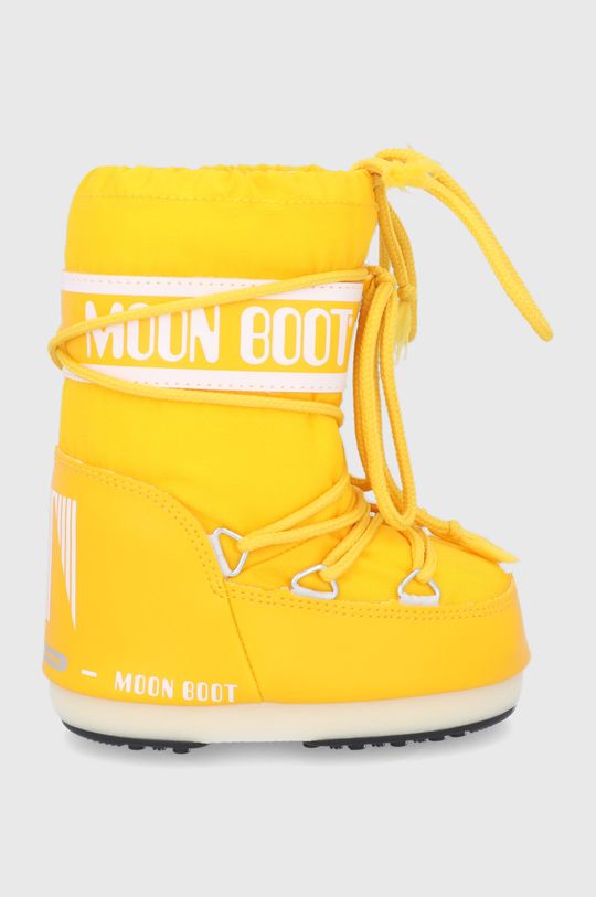 цена Классические детские зимние ботинки из нейлона. Moon Boot, желтый