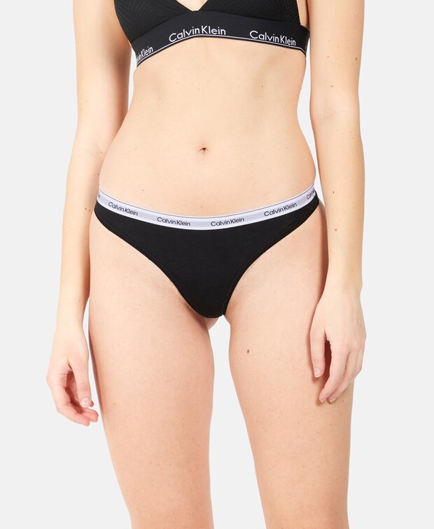 

Стринги, упаковка 3 шт. Calvin Klein Underwear, цвет Caviar Black