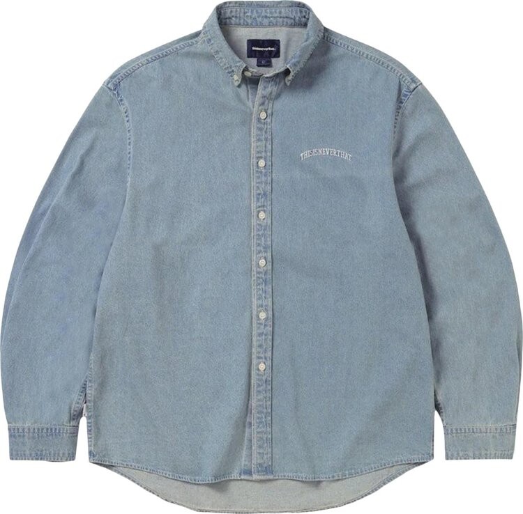 

Рубашка thisisneverthat Washed Denim 'Washed Blue', синий