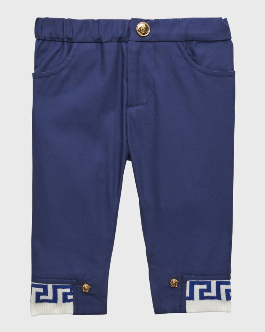 

Брюки с отделкой Greca из габардина для девочки, размер 3–36 м Versace