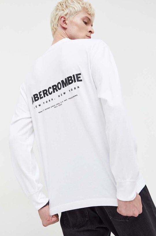 

Хлопковая рубашка с длинными рукавами Abercrombie & Fitch, белый